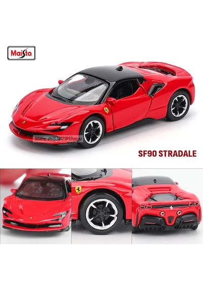Maisto 1:64 Ferrari Sf90 Sp1 Porsche 911 Gt2 Rs Klasik Statik Araba Alaşım 1-64 911 Gt2 Rs