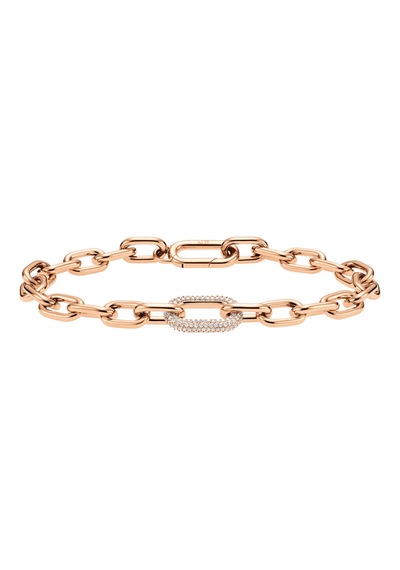 Crystal Link Bracelet Rose Gold Rose Gold