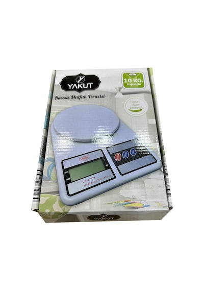 Yakut Hassas Dijital Lcd Ekranlı Mutfak Terazisi Tartısı - 10 Kg. Kapasiteli - 1 Adet