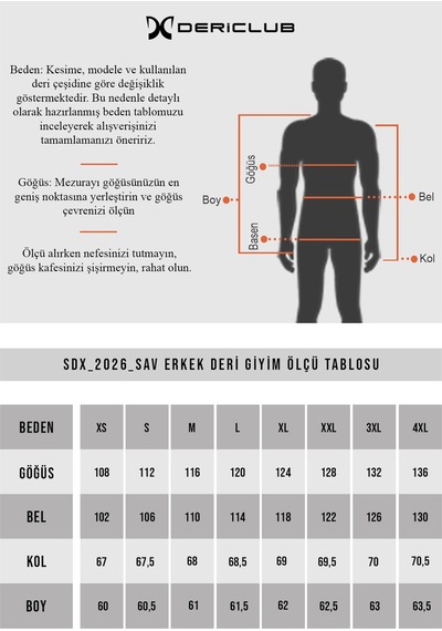 Yeşil Dericlub Sdx2026 Vejetal Gerçek Deri Erkek Mont Yeşil