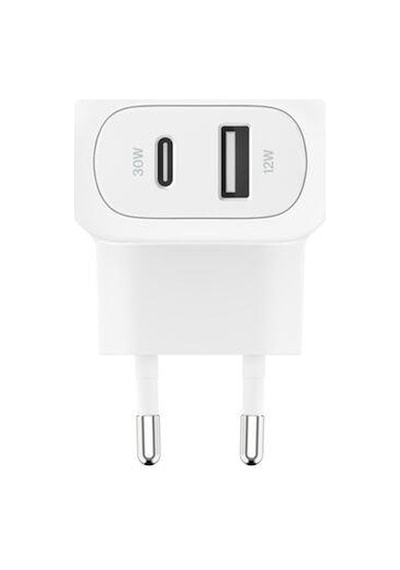 Belkin Wcb009vfwh Boostcharge 42w Çift Port Usb-c + Usb-a Hızlı Şarj Adaptörü - Beyaz