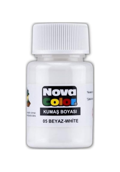 Beyaz Kumaş Boyası Tişört Çanta Tekstil Boyası 30 Ml 1 Adet Kumaş Boyası Beyaz 1 Adet Beyaz