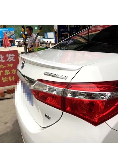 Toyota Corolla Uyumlu Bagaj Üstü Spoiler Boyalı Boyasız 2013 - 2018 Boyalı 040 Kar Beyazi