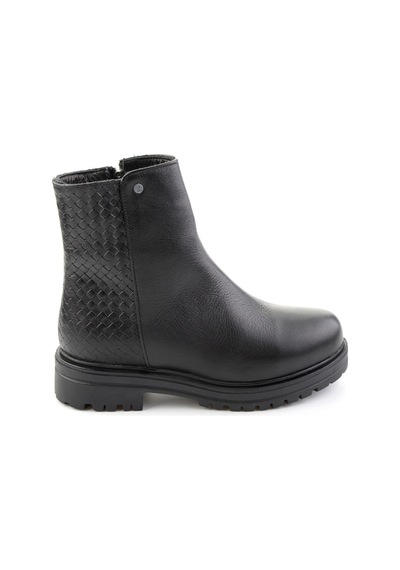 Bambi Siyah Hakiki Deri Kadın Bot & Bootie K02586777703