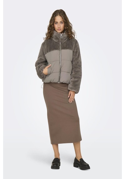 Only Onlwanja Fur Puffer Mıx Jacket Cc Otw A.haki15292945 Cok Renkli Çok Renkli