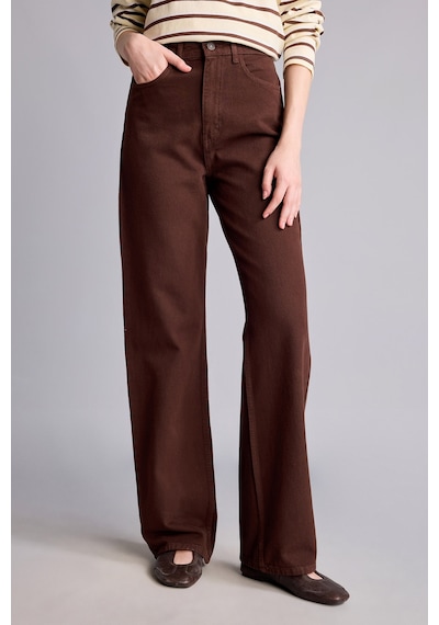 Defacto Straight Fit Normal Bel Düz Paça 5 Cepli Gabardin Pantolon H0092ax26aubn341 Kahve-bn341