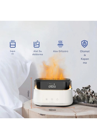 Lobo 150 Ml Kapasiteli Dijital Saat Göstergeli Aroma Yayıcı Hava Nemlendiricisi