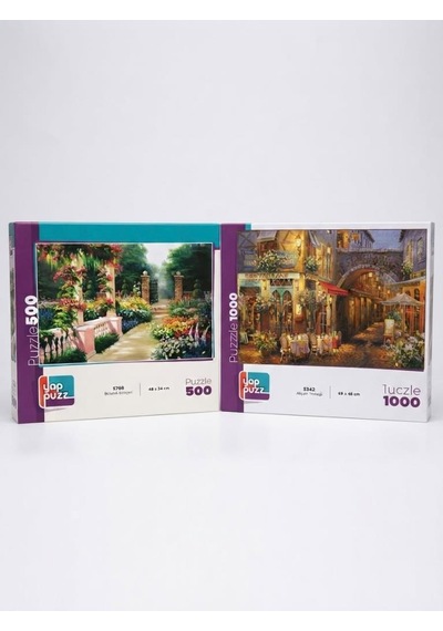 Akşam Yemeği Ve Botanik Bahçesi İkili Set - 1000 + 500 Parça İkili Puzzle Seti