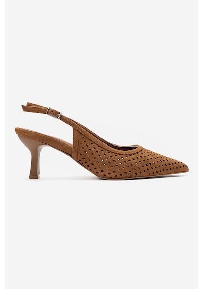 Luvishoes Uvıen Taba Süet Kadın Topuklu Ayakkabı