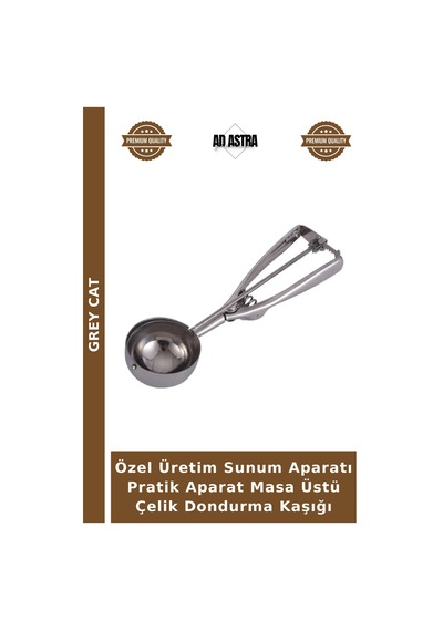 Özel Üretim Sunum Aparatı Pratik Aparat Masa Üstü Çelik Dondurma Kaşığı Çok Renkli