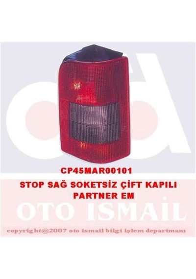 STOP LAMBASI SAĞ PARTNER 96- / BERLINGO 96- DUYSUZ ÇİFT KAPI
