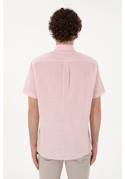 U.s. Polo Assn. Erkek Açık Pembe Gömlek Kısa Kollu 50306324-vr078 Acık Pembe Açık Pembe