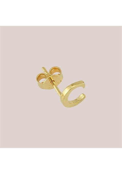 Goldkupe 14 Ayar Altın C Harf Küpe 0,45 Gr-1361