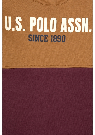 U.S. Polo Assn. Erkek Çocuk Bordo Bisiklet Yaka Sweatshirt 50316494-VR177