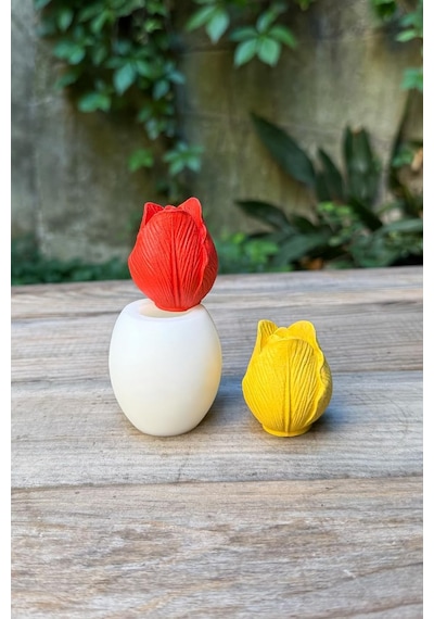 Lale 3d Silikon Mum Kalıbı Çok Renkli