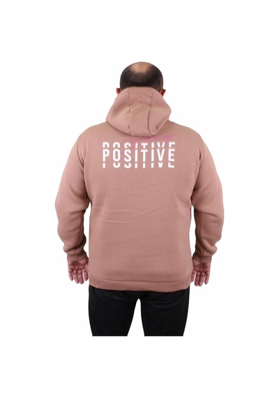Moc Grande Mocgrande Erkek Büyük Beden Kapuşonlu Sweat Positive 23211 S.kahve