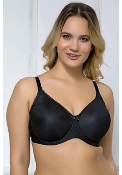 Moonlight 2165 Pamuk Cotton Minimizer Toparlayıcı Balenli Sütyen Siyah