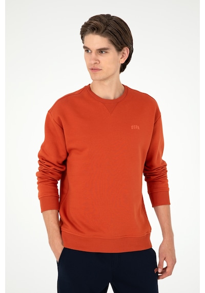 U.S. Polo Assn. Erkek Bisiklet Yaka Kiremit Basic Şardonlu Sweatshirt 50295148-VR031