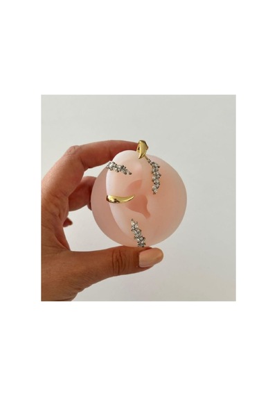 Lunarie Zirkon Taşlı Kulak Tırmığı Ear Cuff Küpe Altın