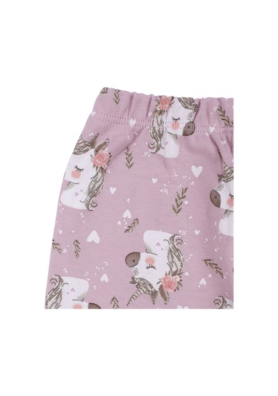 By Bebekodam Kız Bebek Mor Unicorn Baskılı Pijama Takımı