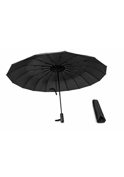 Sumo 16 Telli Profesyonel Unisex Şemsiye Siyah
