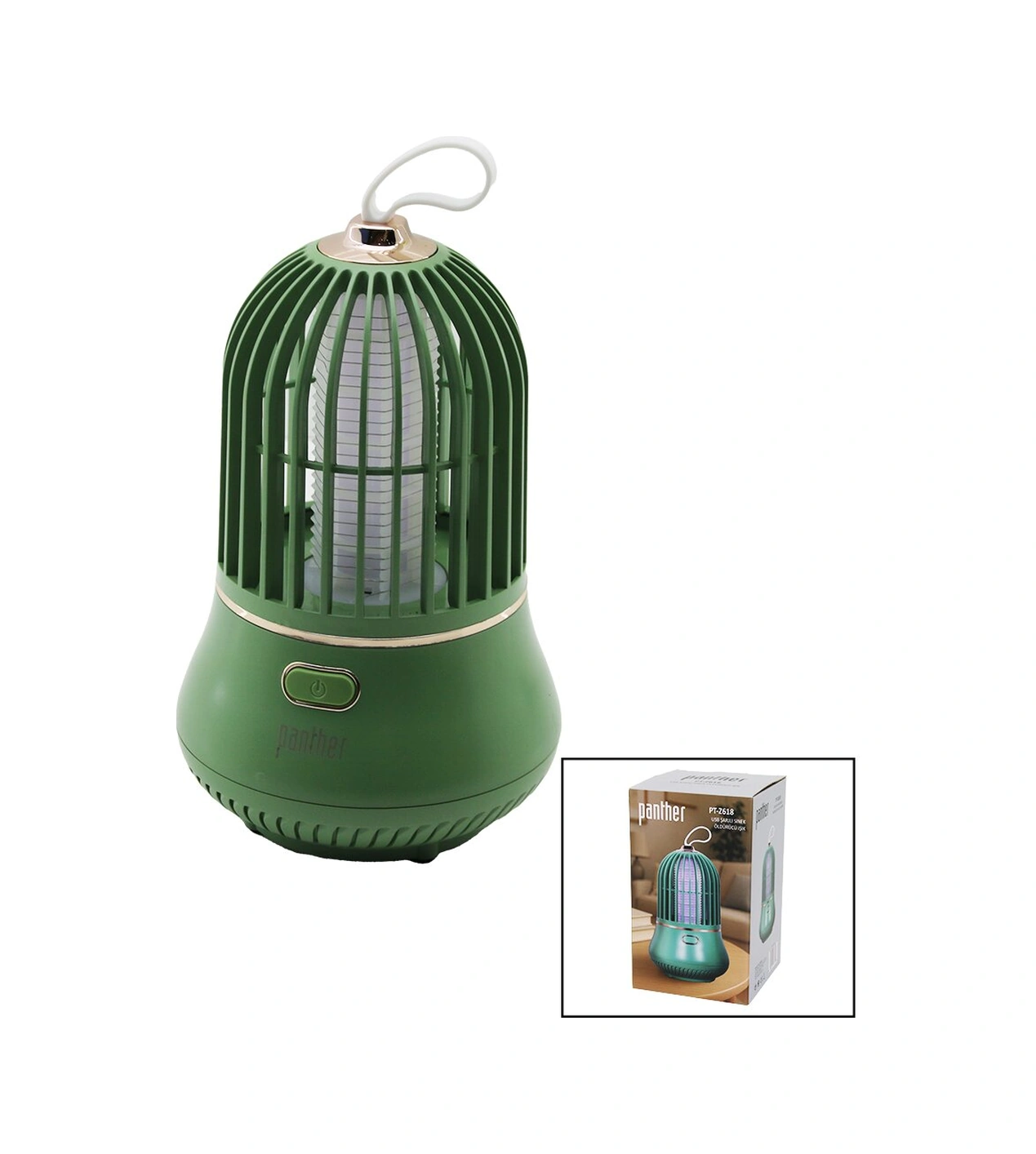 Armut Modeli Usb Şarjlı Sinek Öldürücü Cız Makine Masa Üstü - Askı Halkalı Etki 20m2çap: 13cm Y:20.5cm Pt-z618 4741