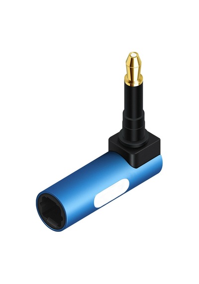 Dijital Ses Bağlantısı İçin 3.5mm Mini Fiber Adaptörlü 90 Derece Optik Ses Kablosu