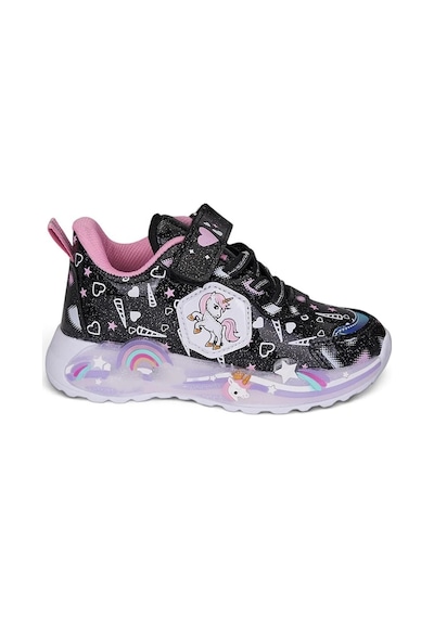 Kuromi 727 Kız Çocuk Işıklı Sneaker Siyah