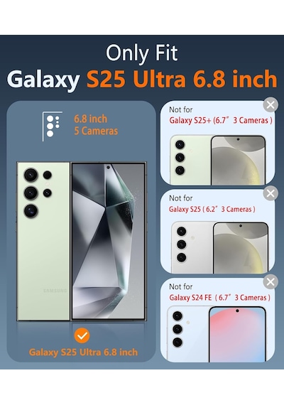 Samsung Galaxy S25 Ultra Uyumlu Kılıf Wireless Şarj Özellikli Magsafe Şeffaf Telefon Kılıfı Kapak