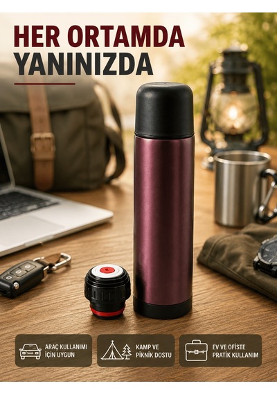 Shnstore Vakumlu Termos 304 Paslanmaz Çelik Seyahat Termosu Shntknd0720