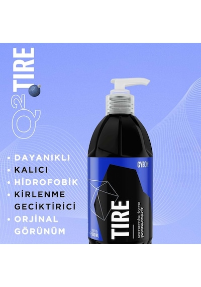 Gyeon Q² Tire Lastik Parlatıcı Ve Koruyucu Jel - 500 Ml -seramik Bazlı Lastik Teker Cilası