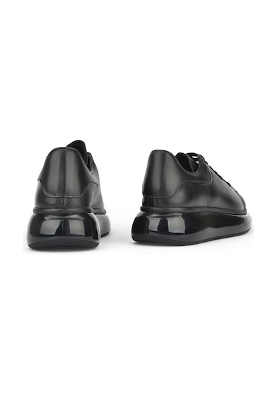 Ziya, Erkek Hakiki Deri Sneaker 143423z120 Siyah Siyah