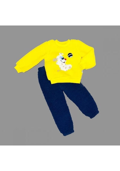 Melonika 1-2-3 Yaş Toplu Köpek Nakışlı Kuzu Kumaş Sweat Pantolonlu Uzun Kollu Kız Erkek Bebek Takımı Sarı Çok Renkli Melonika 1-2-3 Yaş Toplu Köpek Nakışlı Kuzu Kumaş Sweat Pantolonlu Uzun Kollu Kız Erkek Bebek Takımı Sarı Çok Renkli