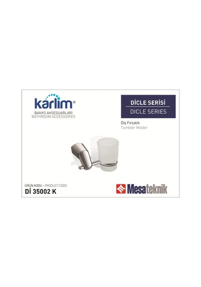 Boheme Karlim Dicle Serisi Diş Fırçalık Krom