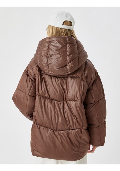 Koton Oversize Şişme Mont Su İtici Kapüşonlu Cepli Fermuarlı Kahverengi 5wak00172ew Kahve Kahverengi Koton Oversize Şişme Mont Su İtici Kapüşonlu Cepli Fermuarlı Kahverengi 5wak00172ew Kahve Kahverengi