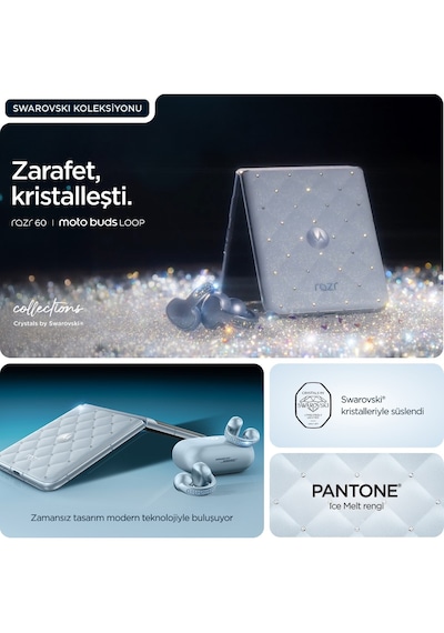 Motorola Razr 60 8 GB 256 GB (Distribütör Garantili) + Swarovski Kulaklık