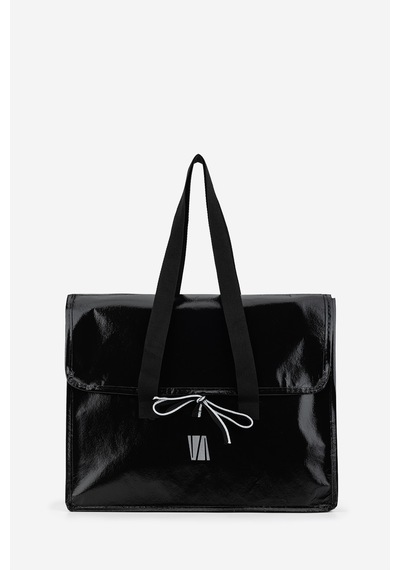 Valmenti Unisex Tekstil Siyah Orta Bez Poşet Çanta 1223 Val-3500 Orta Boy/sıyah
