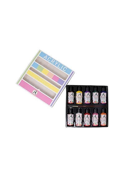 Südor Mona Lisa Akrilik Boya Seti 10 X 40ml Fırça Hediyeli 0,15 L