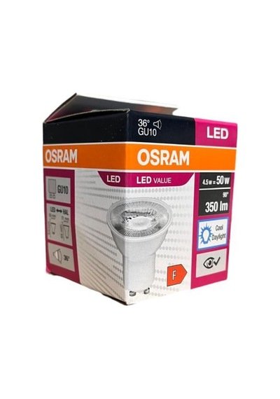 Osram Led Value 4,5w Beyaz Işık Gu10 Duy 350lm 10 Lu Paket