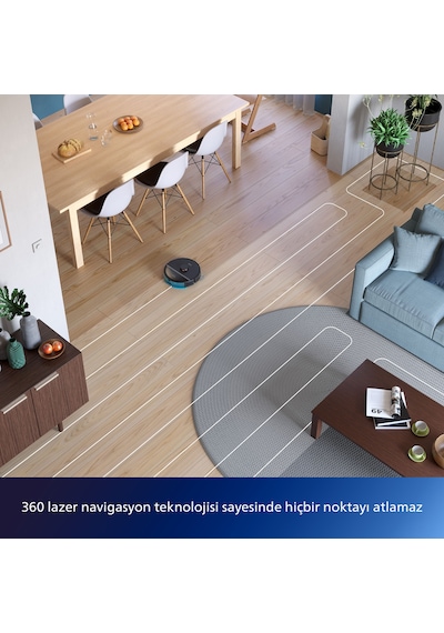 Philips HomeRun 3000 Serisi XU3000/01 Robot Süpürge Siyah