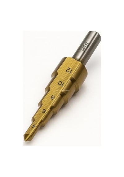 Ucu Hss Titanyum Nitrür Kaplamalı 4-12 Mm Metal Sac Alüminyum Plastik Için Uzun Ömürlü Pürüzsüz Delik Açma Y