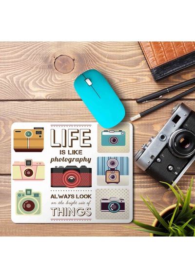 Fotoğraf Makinesi Kolaj Baskılı Mouse Pad