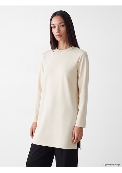 Lcw Everyday Gri Oversize Soft Touch Kadın Tunik