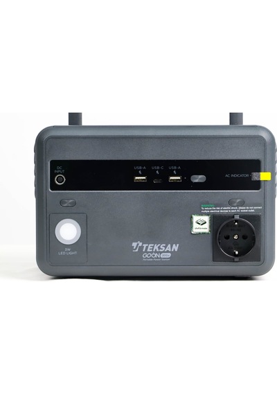 Teksan Go On 300w Taşınabilir Güç İstasyonu, Güneş Paneliyle Şarj Desteği, Hafif, Lifepo4, Led