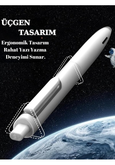 Writech 0.5 Mm Mavi Mürekkepli Basmalı Jel Kalem Seti Genel