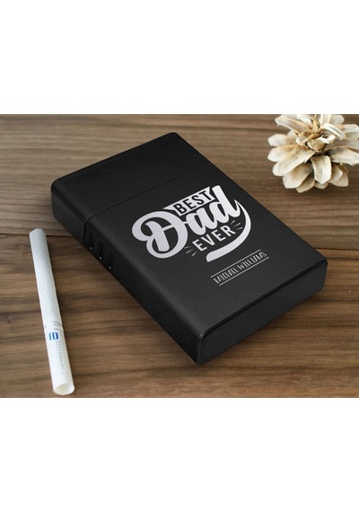 Bk Gift Kişiye Özel İsimli  Tasarımlı Siyah Metal Sigara Tabakası , Hediyesi , Hediye , Sigara Tabakası-13