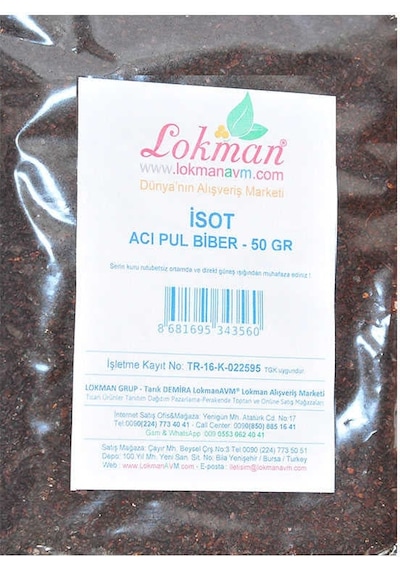 Pul Biber Acı İsot Biberi 50 Gr Paket
