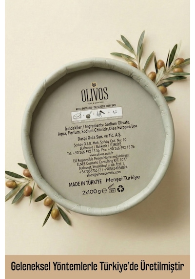 Olivos Aphrodite S Secret El Yapımı %100 Zeytinyağlı Katı Sabun Premium Tasarım Kutu 2 100 G Çiçek