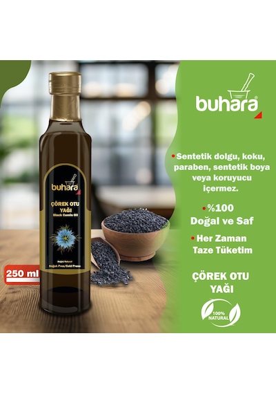 Buhara Soğuk Press Çörek Otu Yağı Cam 250 ML