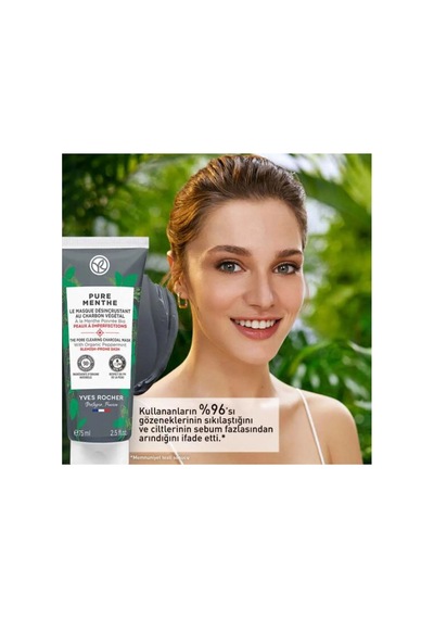Yves Rocher Kömür Maske Karma, Yağlı Ve Akneye Eğilimli Cilt Karşıtı 75 Ml